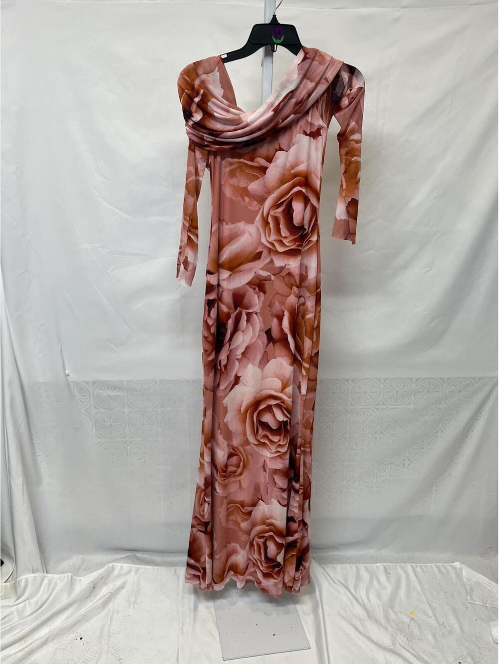 AFRM Thelma Dress in Peach Roses - Picture 4 of 9